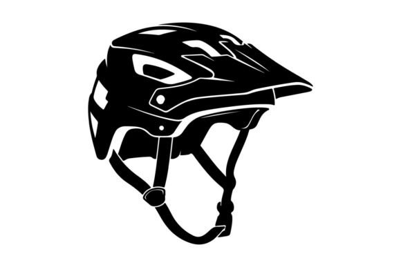 Black and White Mountain Biking Helmet I: A Practical Asset for Designers