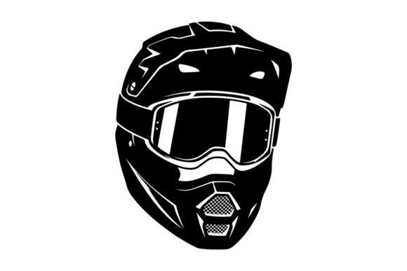 Black Protective Tactical Helmet with Vi: A Premium Vector Asset for Strategic Design Workflows