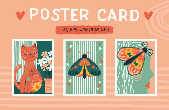 Boho Cat Mystical Moth Wall Art Set: A Practical Evaluation