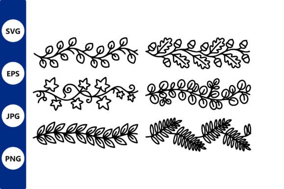 Botanical Border Motifs Set for Design