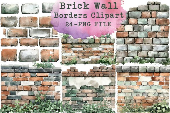 Brick Wall Borders Clipart: Elevate Your Design