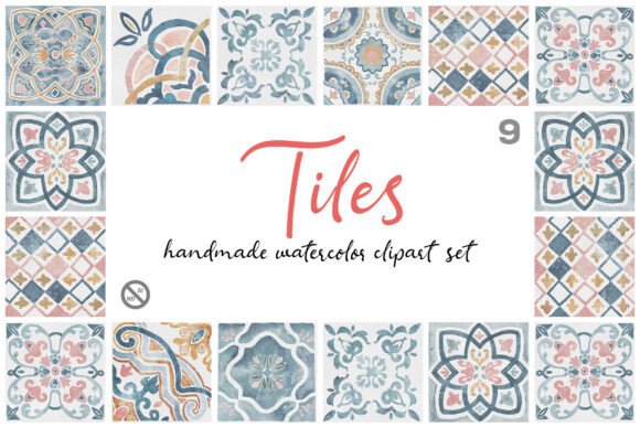 Bringing the Coast to Your Canvas: The Watercolor Mediterranean Tiles DIY Pack