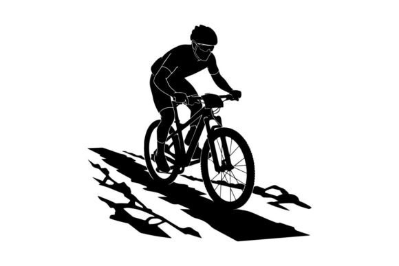 Capturing the Peak: The Cyclist Performing Mountain Bike Jump in Modern Design