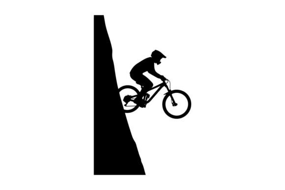 Capturing the Thrill: The Mountain Biker Performing Aerial Trick in Modern Design