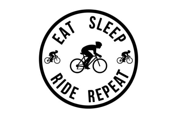 Cyclist Lifestyle Round Sticker Design W