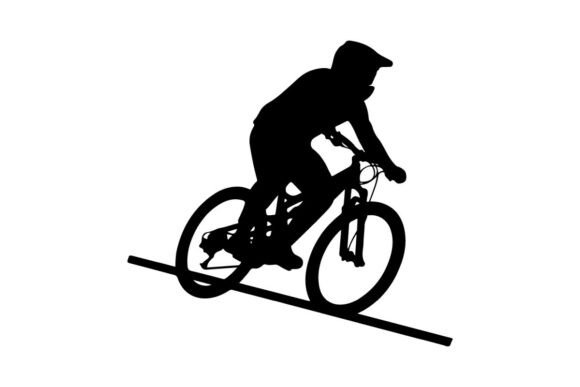 Cyclist Performing Wheelie Stunt on Flat