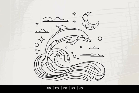 Dolphin Wave Line Art SVG: A Guide to Minimalist Ocean Design