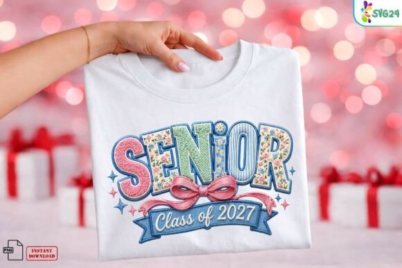Elevating Senior 2027 Celebrations with the Floral Patch Bow Varsity Aesthetic