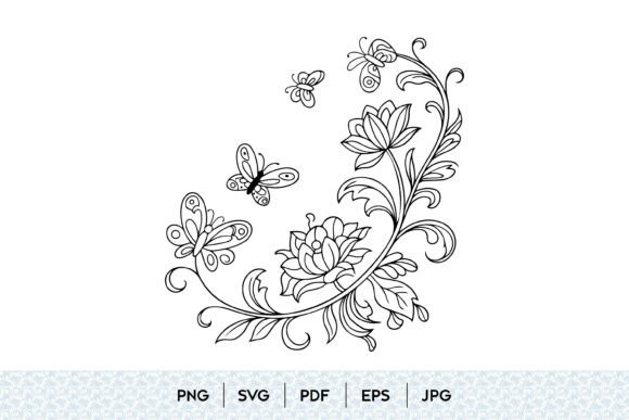 Floral Butterfly Line Art SVG: A Comprehensive Guide to Versatile Botanical Design