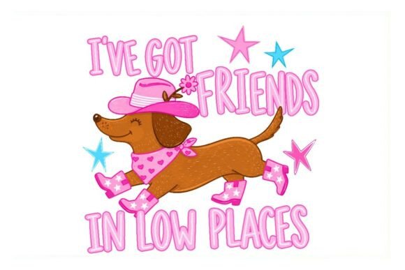 I've Got Friends in Low Places Dog Design