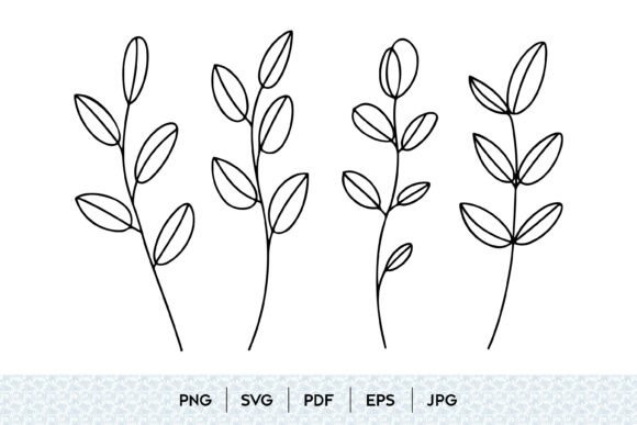 Minimal Botanical Leaves SVG Bundle