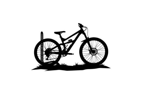 Mountain Bike Silhouette Against Minimal: A Strategic Asset for Modern Design