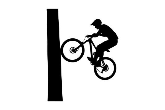 Mountain Biker Performing Extreme Trick
