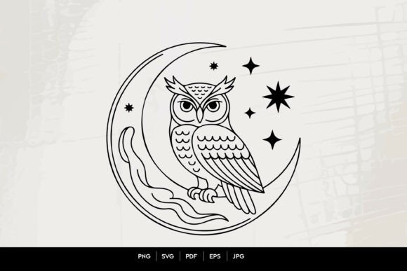 Mystical Owl Moon Celestial Line Art SVG: A Practical Guide for Creators and Professionals