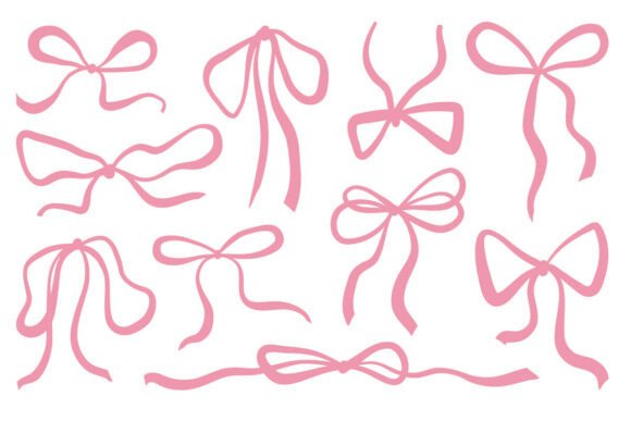 Pink Bow Ribbon Doodle Vector Set Cute: A Practical Evaluation for Designers