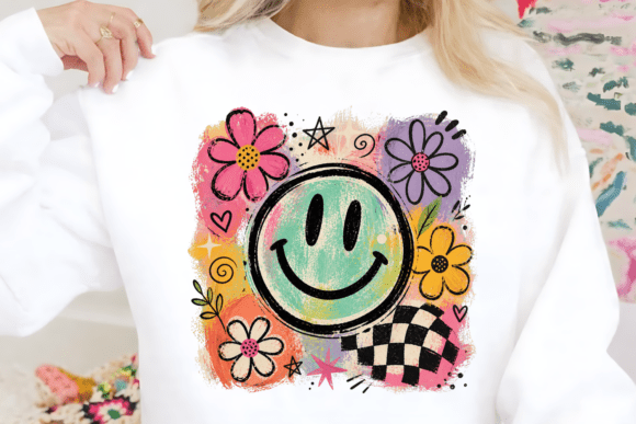 Retro Smiley Face PNG: Vibrant Design