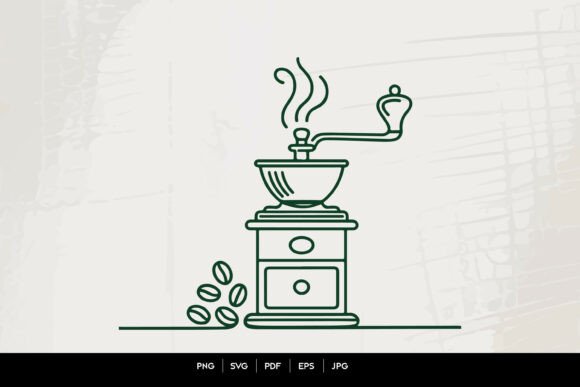 The Timeless Appeal of Vintage Coffee Grinder Line Art in Modern Design