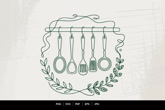 Transforming Your Creative Space with a Minimal Kitchen Utensils Wreath SVG
