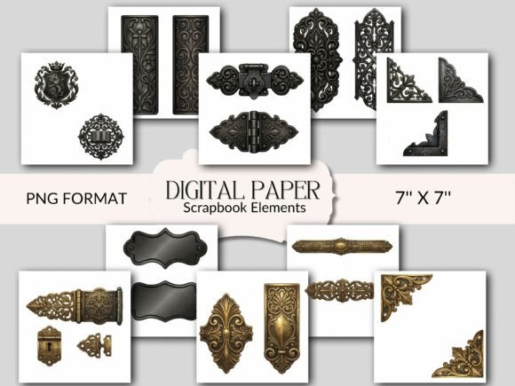 Vintage Junk Journal Book Ornate Clipart: Elevating Digital and Physical Crafts