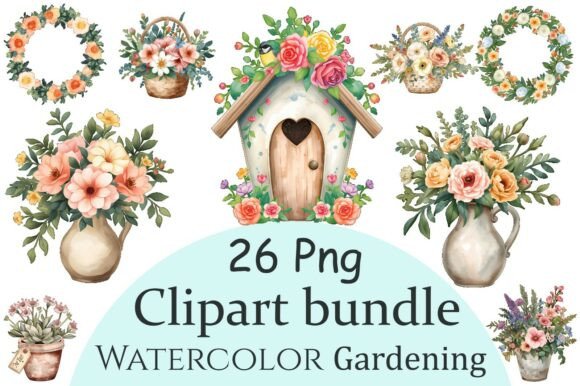 Watercolor Floral Clipart Bundle: Elevating Your Designs with Soft Garden Vibes