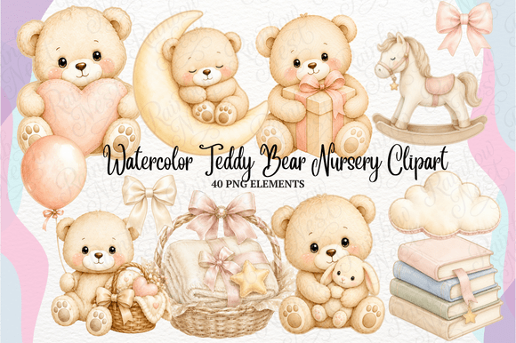 Watercolor Teddy Bear Nursery Clipart: A Guide to Soft & Elegant Designs